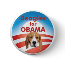 Beagles for Obama Button