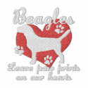 Beagles Leave Paw Prints Women's embroidered shirts