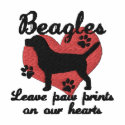 Beagles Leave Paw Prints Women's embroidered shirts