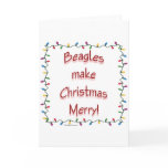 Beagles Make Christmas Merry cards