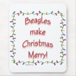 Beagles Make Christmas Merry Mouse Mats