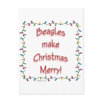 Beagles Make Christmas Merry Postcard