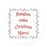 Beagles Make Christmas Merry - Sticker