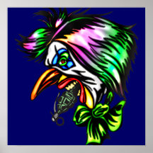 Beak Nose Evil Clown Poster