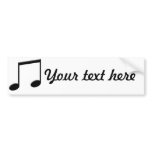Beamed Note Music Symbol Bumper Sticker