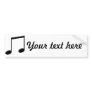 Beamed Note Music Symbol Bumper Sticker