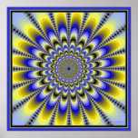 Beaming Pulsating Yellow Flower posters