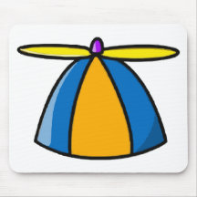 Beanie With Propeller Mouse Pads