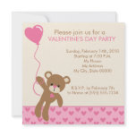 Bear and Balloons Valentine's Day Invitation