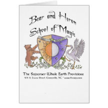 Bear and Heron School of Magic Greeting Card
