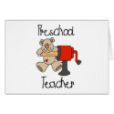 Bear and Sharpener Preschool Teacher cards