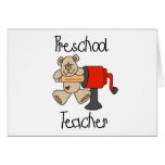 Bear and Sharpener Preschool Teacher cards