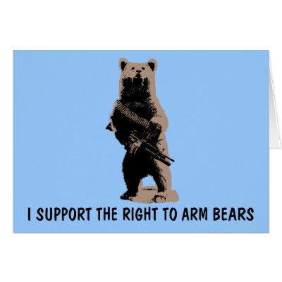 Bear arms Grizzly Bear Cards by Cardsharkkid