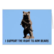 Bear arms Grizzly Bear Cards