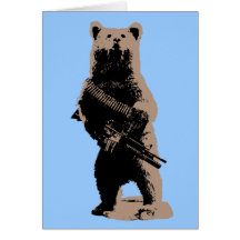 Bear arms Grizzly Bear Cards
