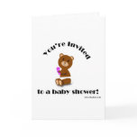 Bear Baby Show Invite Greeting Cards