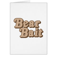 Bear Bait .png Greeting Cards