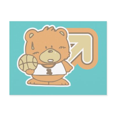 Bear Basketball Tshirts and Gifts Post Cards by HotGraphicTshirts