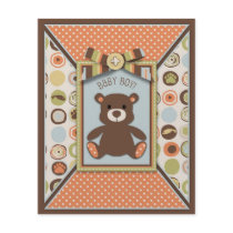 Bear Bear Boy Advice Card Personalized Flyer