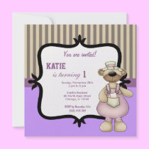 Bear Birthday Invitation