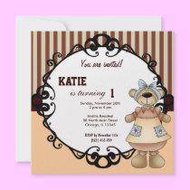 Bear Birthday Invitation