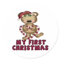 Bear & Candy Cane Baby's First Christmas