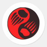Bear Claw Yin Yang Stickers