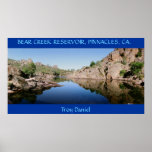 BEAR CREEK RESERVOIR, PINNACLES, CA. posters