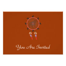 Bear Dream Catcher Personalized Invite