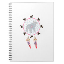 Bear Dream Catcher Spiral Notebooks