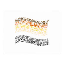 BEAR FLAG WORD PATTERN POST CARD