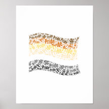 BEAR FLAG WORD PATTERN POSTER