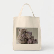 bear friends grocery tote bag
