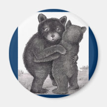 Bear Hug. Two bears hugging out in nature Fridge Magnet