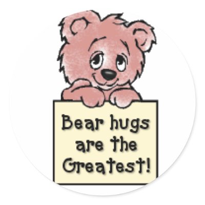 Bear Hugs Round Sticker by fstasu