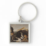 Bear Hunt or, Battle Between Dogs and Bears Keychains