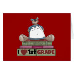 Bear I Love 1st Grade Tshirts and Gifts Cards
