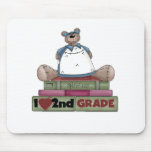 Bear I Love 2nd Grade Mouse Mats
