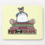 Bear I Love 3rd Grade Tshirts and Gifts Mouse Mats