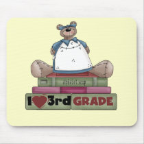 Bear I Love 3rd Grade Tshirts and Gifts Mouse Mats
