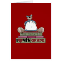 Bear I Love 4th Grade T-shirts and Gifts Card