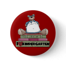 Bear I Love Kindergarten Tshirts and Gifts Buttons