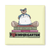 Bear I Love Kindergarten Tshirts and Gifts Refrigerator Magnets