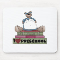 Bear I Love Preschool Mouse Mat