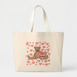 Bear I Love Teachers Tote Bags
