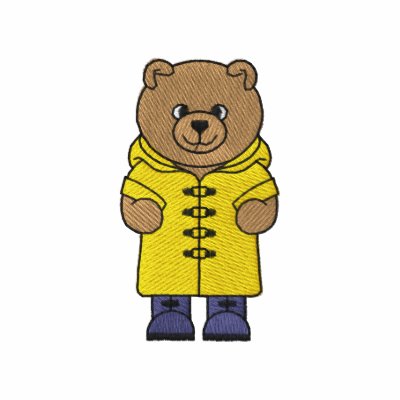 Bear In Raincoat by ZazzleEmbroidery