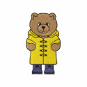 Bear In Raincoat embroidered shirts