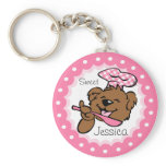 Bear Little Baker Custom Keychain