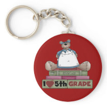 Bear Love 5th Grade Tshirts and Gifts Key Chains
