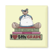 Bear Love 5th Grade Tshirts and Gifts Magnets